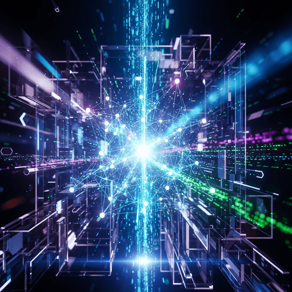 Robô com interface de usuário futurista