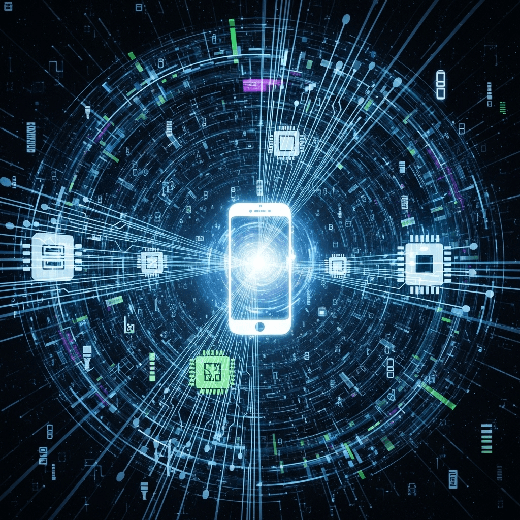 Pessoa limpando a tela de um smartphone